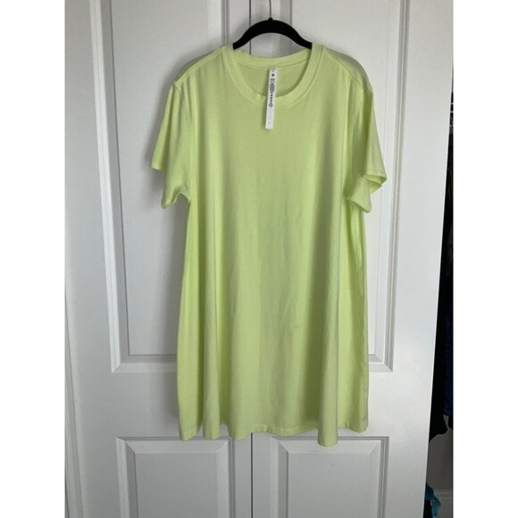 Lululemon All Yours Tee Dress Lemon Vibe size 6 - Picture 1 of 5